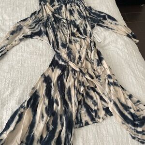 Young & Reckless Black and Cream Long Sleeve Dress